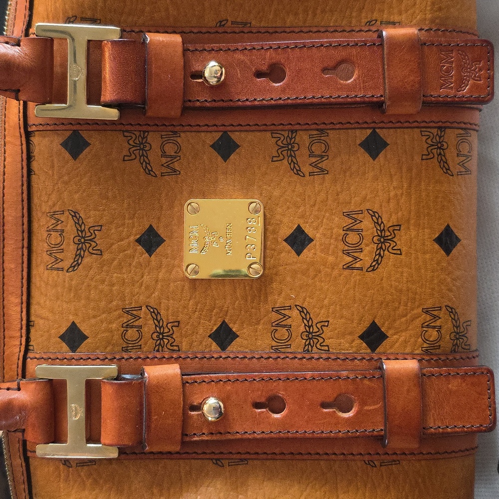 MCM Cognac Visetos Satchel - Picture 3 of 12